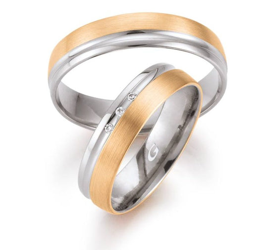 Gettmann Eheringe Happy Love Bicolor 8346/50