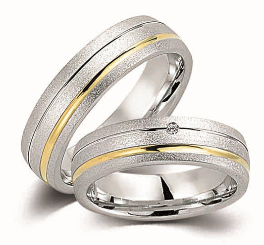 Produktbild: Cilor Platora GS18 Silber/Gold585 Eheringe