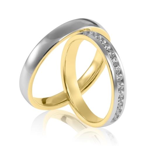 Herzog Trauringe/Eheringe Bicolor Weißgold Gelbgold 4275