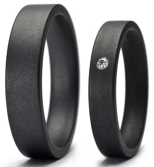 Tantalum Magic Tantal Eheringe P2 MATT 1 brill.  0,0166ct