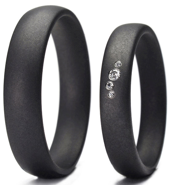 Produktbild: Tantalum Magic Tantal Eheringe P1 Fein-Matt 4x0.019 ct. Brill.