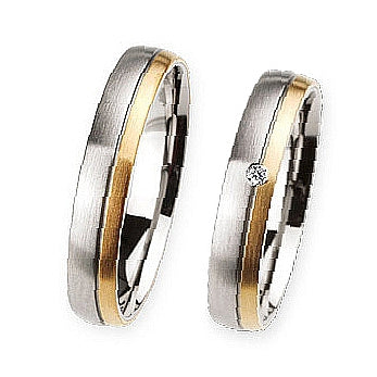 Ernstes Design Trauringe/Eheringe Paar R109-R110