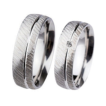 Produktbild: Ernstes Design Trauringe/Eheringe Paar R366-R367 Edelstahl