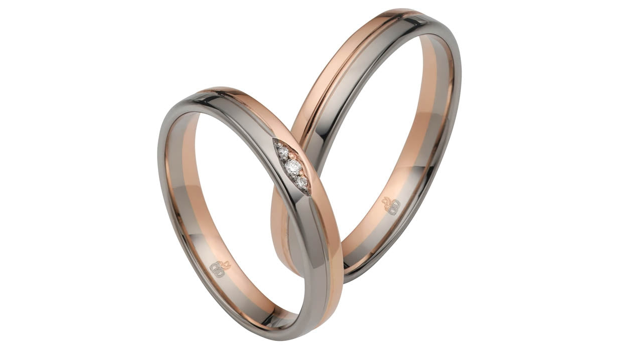 Rauschmayer Eheringe First Modern Love Bicolor 83-00001/82-00001
