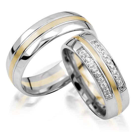 Simon & Söhne Trauringe/Eheringe Fantasy Bicolor S 215