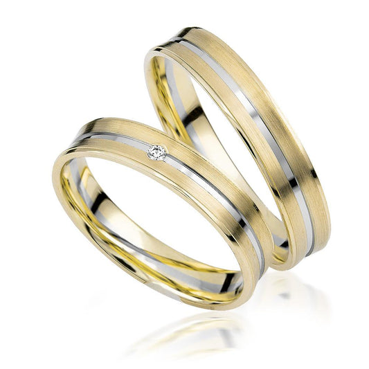 Simon & Söhne Trauringe/Eheringe AU 9 Bicolor S 914