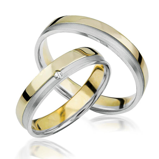 Simon & Söhne Trauringe/Eheringe AU 9 Bicolor S 918