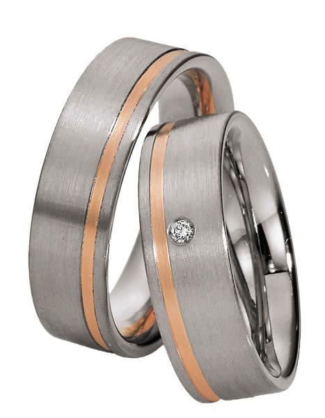 Saint Maurice Bicolor Trauringe  (Weißgold/Rotgold) 81309-81308