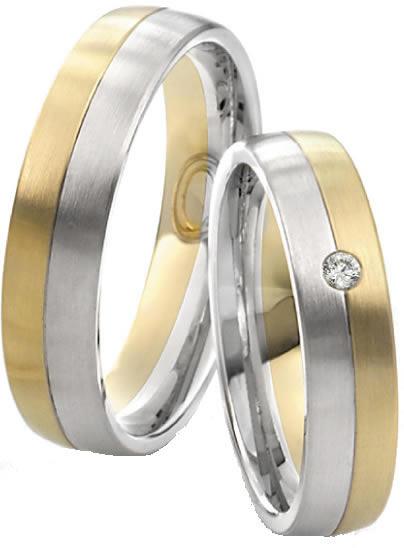 Saint Maurice Bicolor Trauringe (Weißgold/Gelbgold) 81202-81203