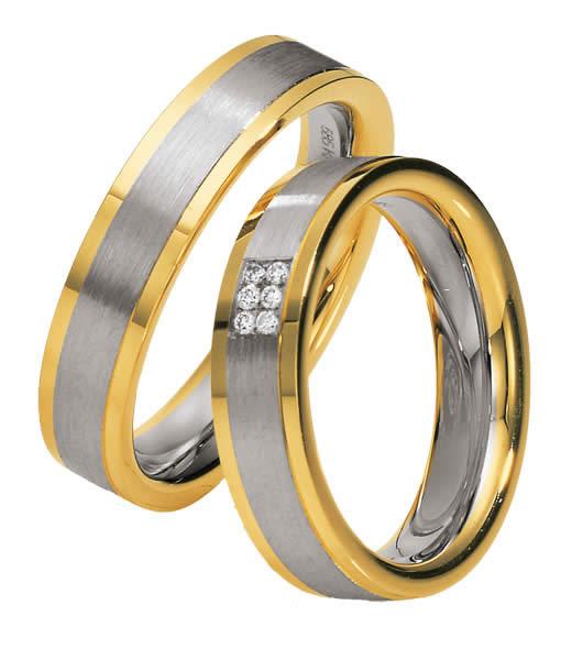 Saint Maurice Bicolor Trauringe (Weißgold/Gelbgold) 81317-81316