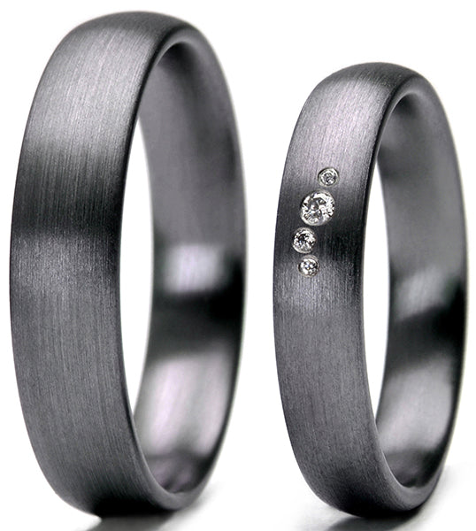 Tantalum Magic Tantal Eheringe P1 Linie 4x0.019 ct Brill.