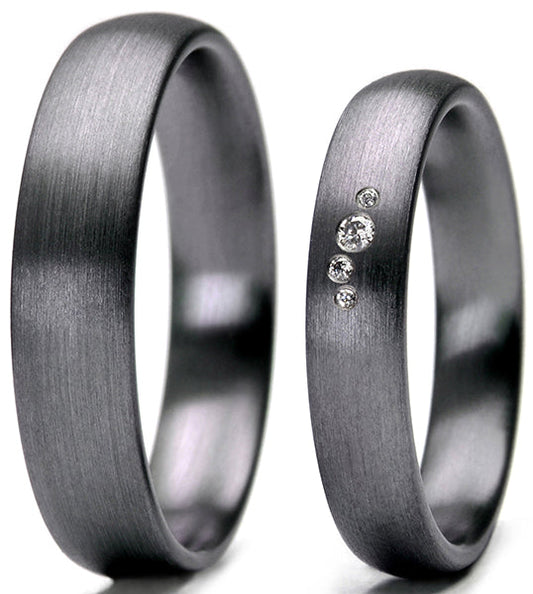 Produktbild: Tantalum Magic Tantal Eheringe P1 Linie 4x0.019 ct Brill.