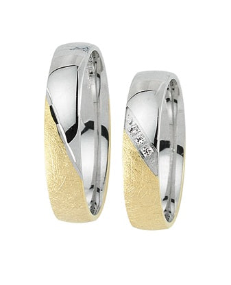 Schwarz Eheringe/Trauringe True Love Bicolor SW 312