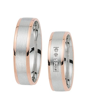 Schwarz Eheringe/Trauringe True Love Bicolor SW 313