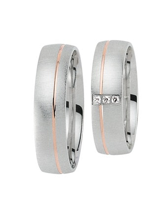 Schwarz Eheringe/Trauringe True Love Bicolor SW 322