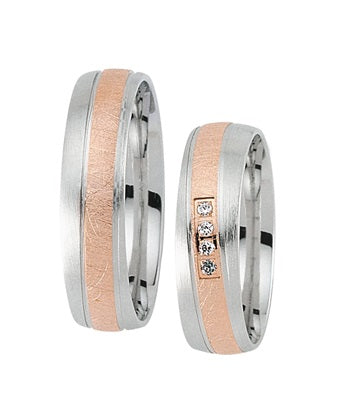 Schwarz Eheringe/Trauringe True Love Bicolor SW 324