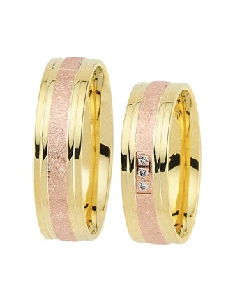 Schwarz Eheringe/Trauringe True Love Bicolor SW 327