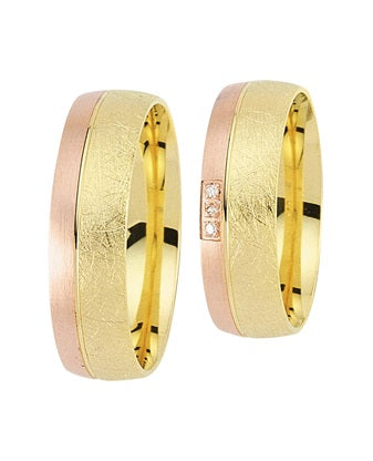 Schwarz Eheringe/Trauringe True Love Bicolor SW 328