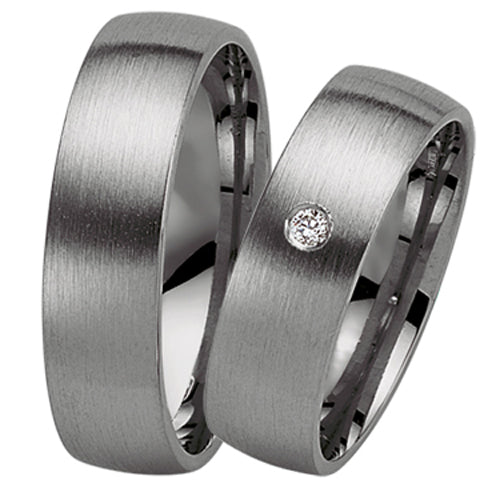 Schwarz Eheringe Platin SW534