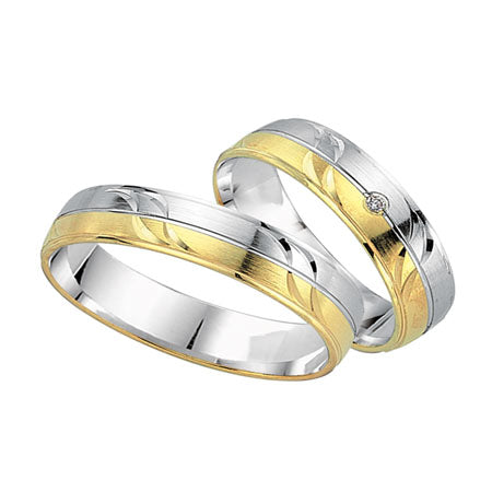 Schwarz Trauringe/Eheringe Crazy Love Bicolor SW554