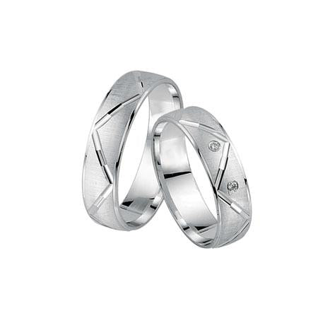 Schwarz Trauringe/Eheringe Crazy Love Weißgold SW587