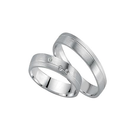 Schwarz Trauringe/Eheringe Crazy Love Weißgold SW589