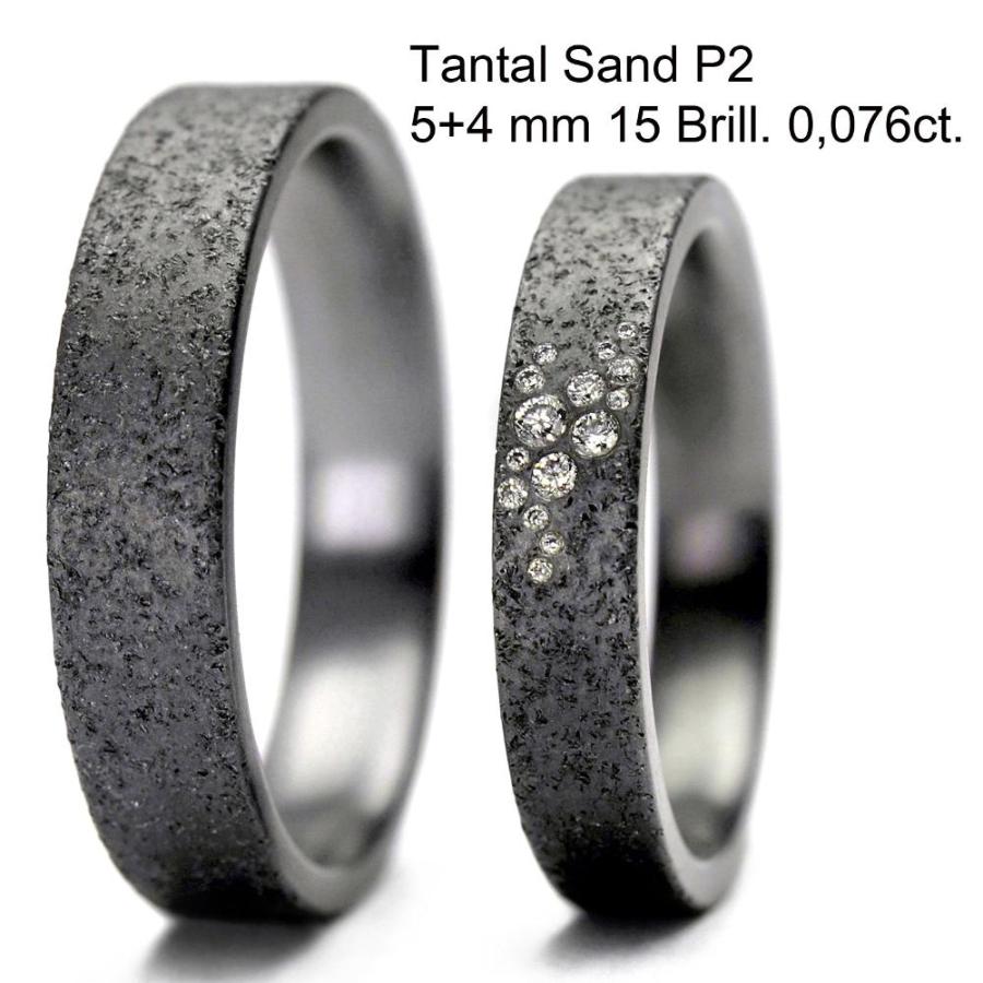 Produktbild: Tantalum Magic Tantal Eheringe Sand P2 15 Brill. 0,076ct.