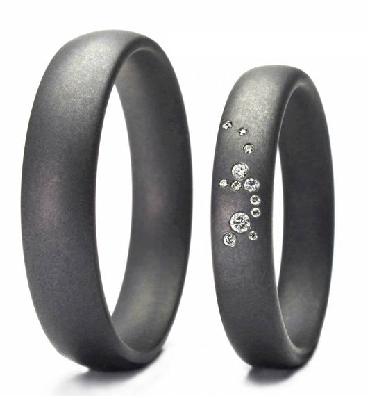 Produktbild: Tantalum Magic Tantal Eheringe Fein P1 12 Brill. 0,047ct.