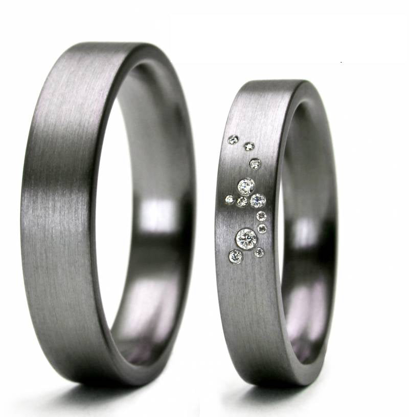 Tantalum Magic Tantal Eheringe Linie P2 12 Brill. 0,047ct.