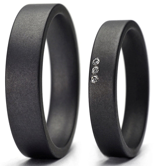 Produktbild: Tantalum Magic Tantal Eheringe P2 MATT 3 Brill.