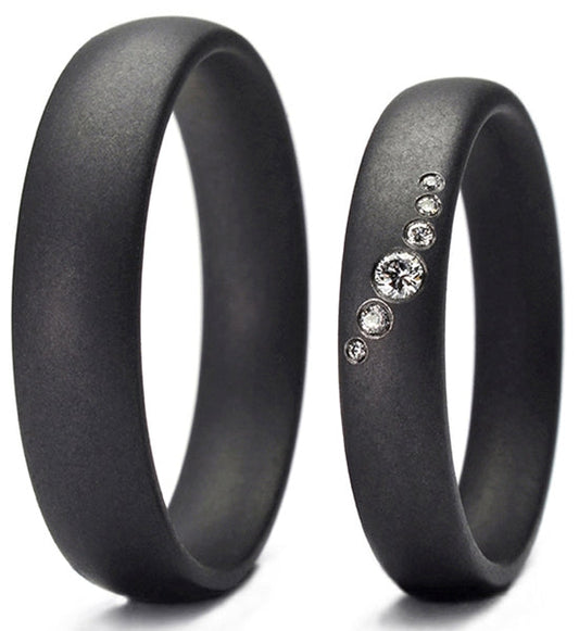 Produktbild: Tantalum Magic Tantal Eheringe P1 MATT 6 Brill. 0.0328ct.