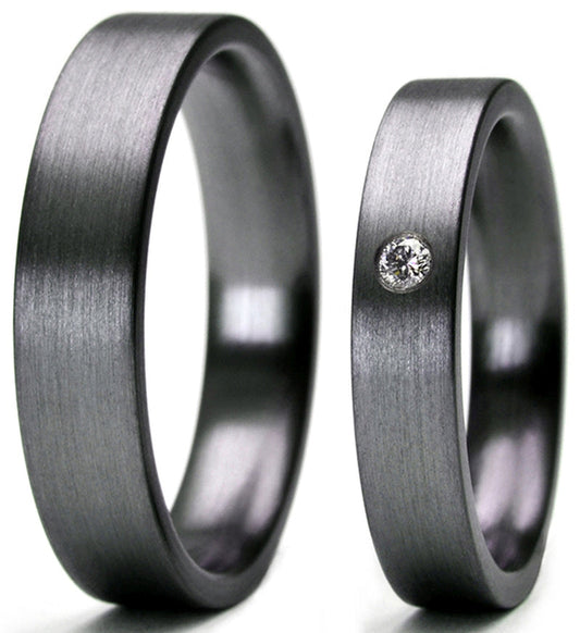 Produktbild: Tantalum Magic Tantal Eheringe Linie P2 1 Brill 0.033ct.