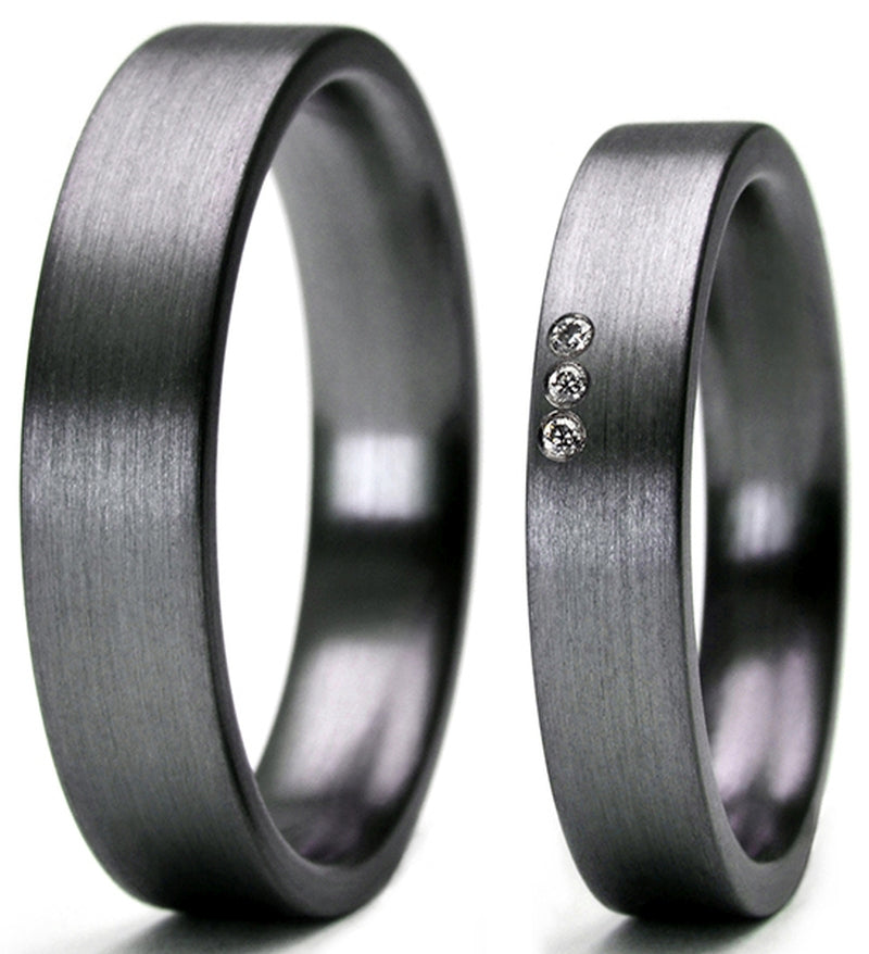 Tantalum Magic Tantal Eheringe Linie P2 3x0.017 ct Brill