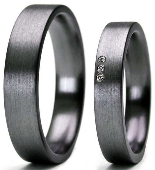 Tantalum Magic Tantal Eheringe Linie P2 3x0.017 ct Brill