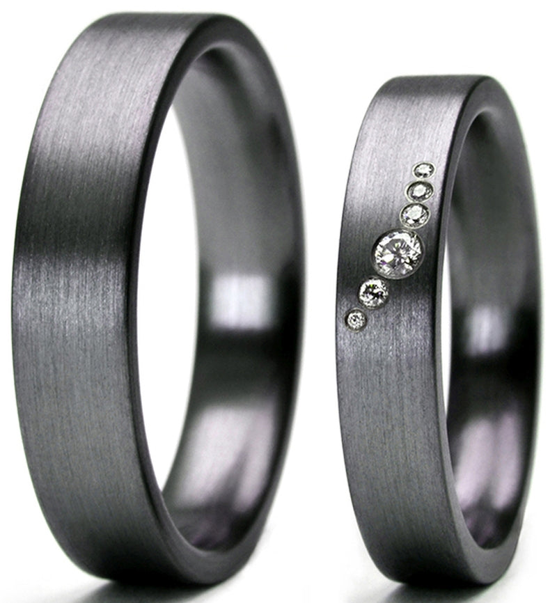 Tantalum Magic Tantal Eheringe P2 Linie 6 Brill. 0.328ct.