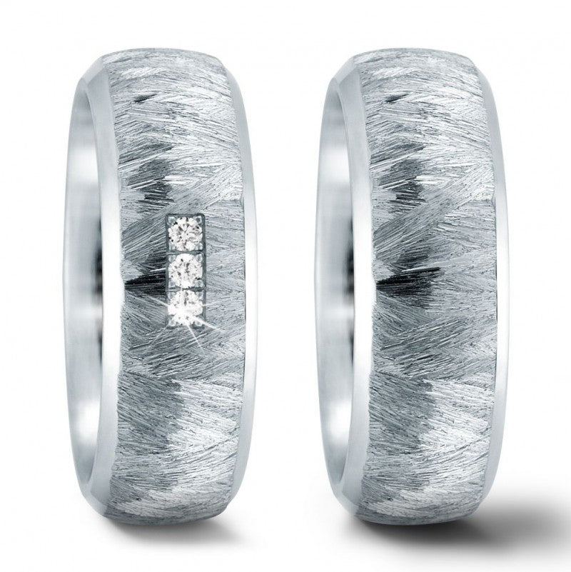 Produktbild: TitanFactory strukturierte Edelstahl Eheringe/Trauringe 59308/002/006/1002-59308/002/000/1002
