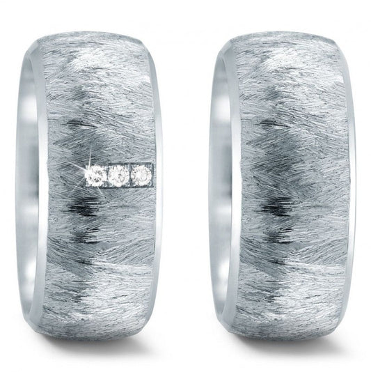 Produktbild: TitanFactory strukturierte Edelstahl Eheringe/Trauringe 59309/002/006/1002-59309/002/000/1002