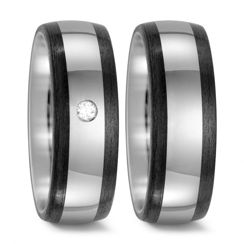 Produktbild: TitanFactory Trauringe/Eheringe Carbon/Titan 52475/000/003/2050-52475/000/000/2050