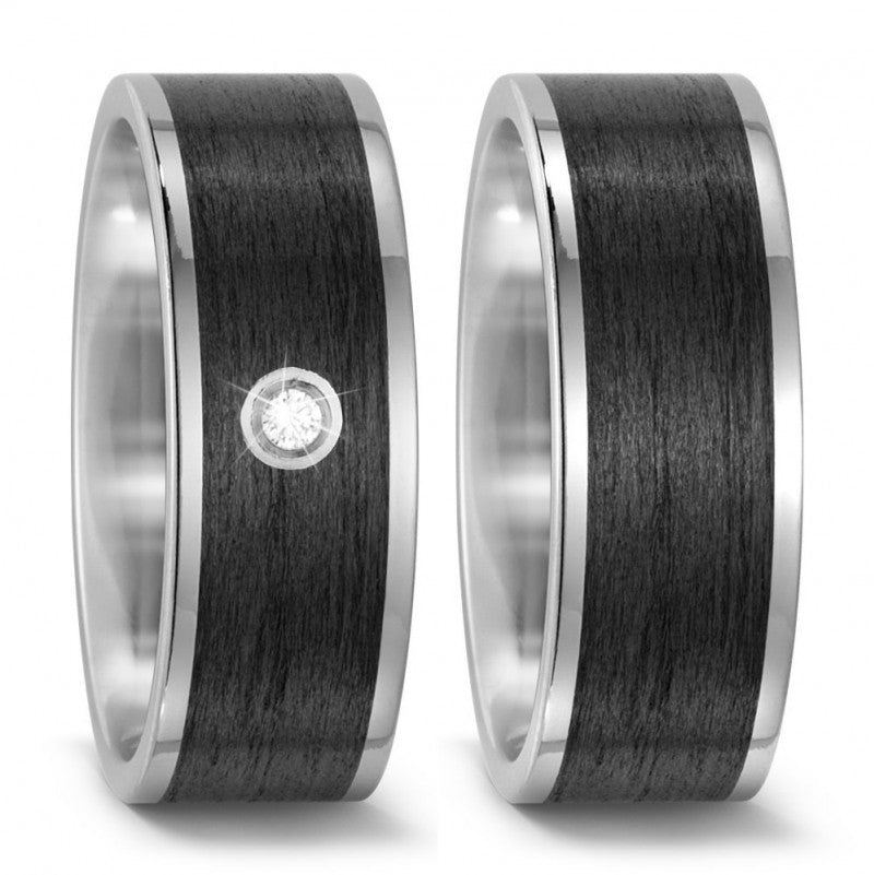 Produktbild: TitanFactory Trauringe/Eheringe Carbon/Titan 52488/000/003/2050-52488/000/000/2050