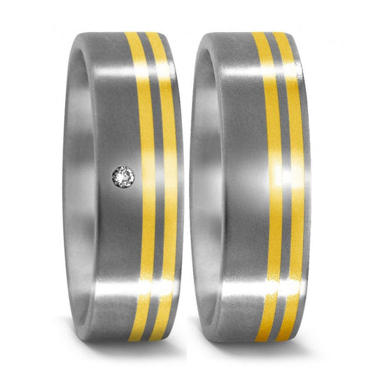 Produktbild: TitanFactory Trauringe/Eheringe 50957/001/003/7201-50957/001/000/7201