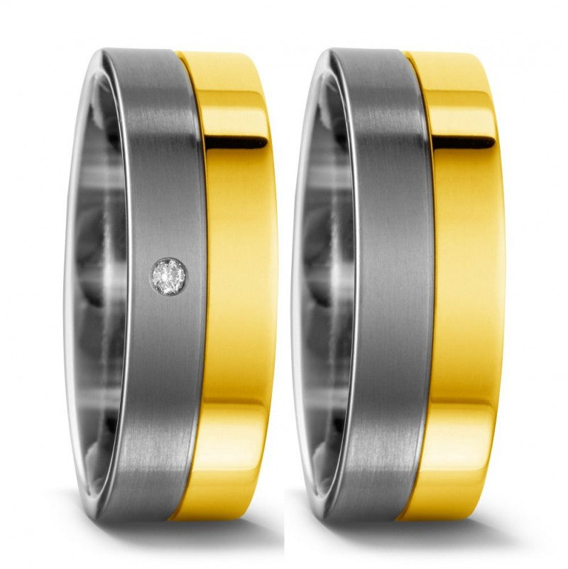 Produktbild: TitanFactory Trauringe/Eheringe 51444/001/002/7201-51444/001/000/7201