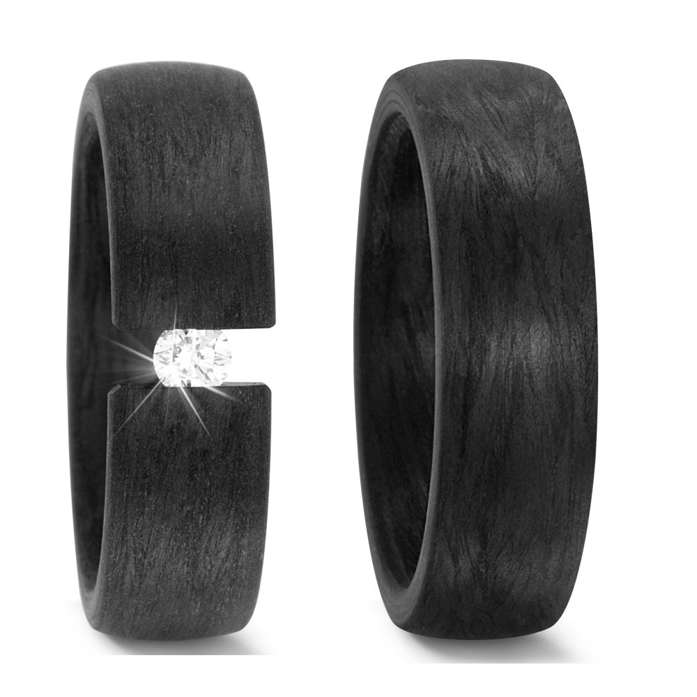 Produktbild: TitanFactory Trauringe/Eheringe Carbon 59280/002/010/N000-59288/002/000/N000