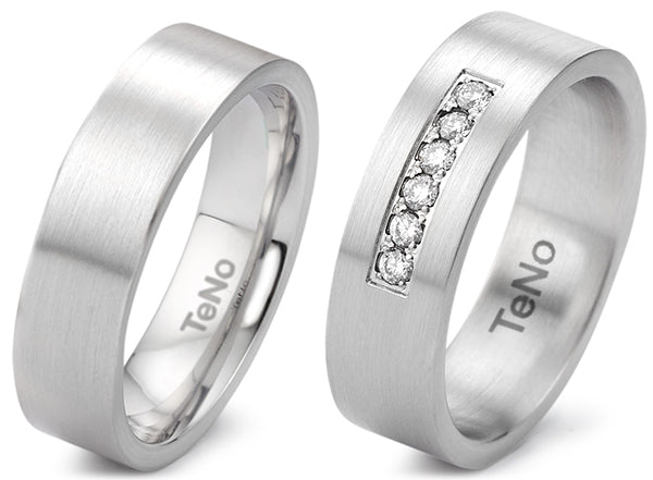 Produktbild: TeNo Trauringe/Eheringe DELUXX YUNIS 069.0200.XX-069.02P01.XX