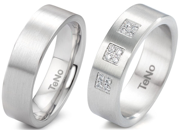 Produktbild: TeNo Trauringe/Eheringe DELUXX YUNIS 069.0200.XX-069.02P04.XX