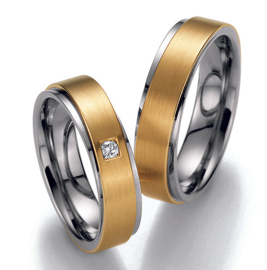 Produktbild: Nowotny Collection Ruesch Eheringe/Trauringe Bicolor 02/40570/055-02/40580/055
