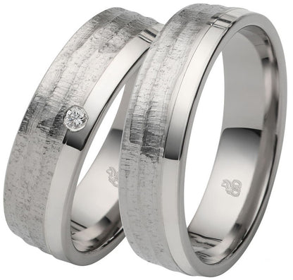 Rauschmayer Eheringe/Trauringe Gold in Stahl 4th. Bicolor 11-60073/10-60073