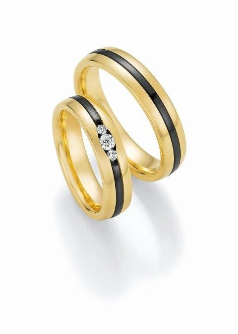 Produktbild: Nowotny Collection Ruesch Trauringe/Eheringe Black & Gold Bicolor 14/10130/050-14/10140/050