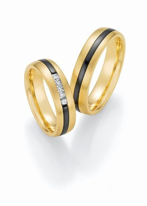 Nowotny Collection Ruesch Trauringe/Eheringe Black & Gold Bicolor 14/10170/055-14/10180/