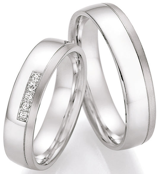 Produktbild: Nowotny Collection Ruesch Trauringe/Eheringe White Style Silver Dreams 55/30010/050-55/30020/050