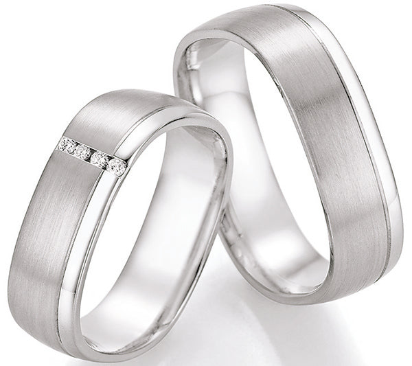 Nowotny Collection Ruesch Trauringe/Eheringe White Style Silver Dreams 55/30070/059-55/30080/059